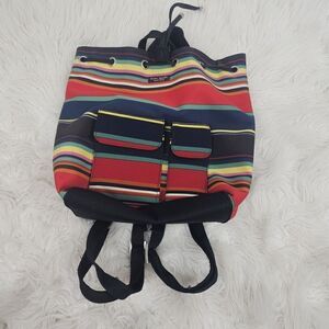 Vintage Kate Spade Striped Bucket Bag Backpack Sling